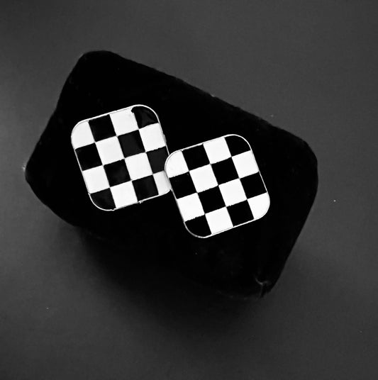 Square Checkered Earrings