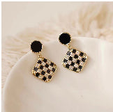 Square Pearl Checkerboard Dangle