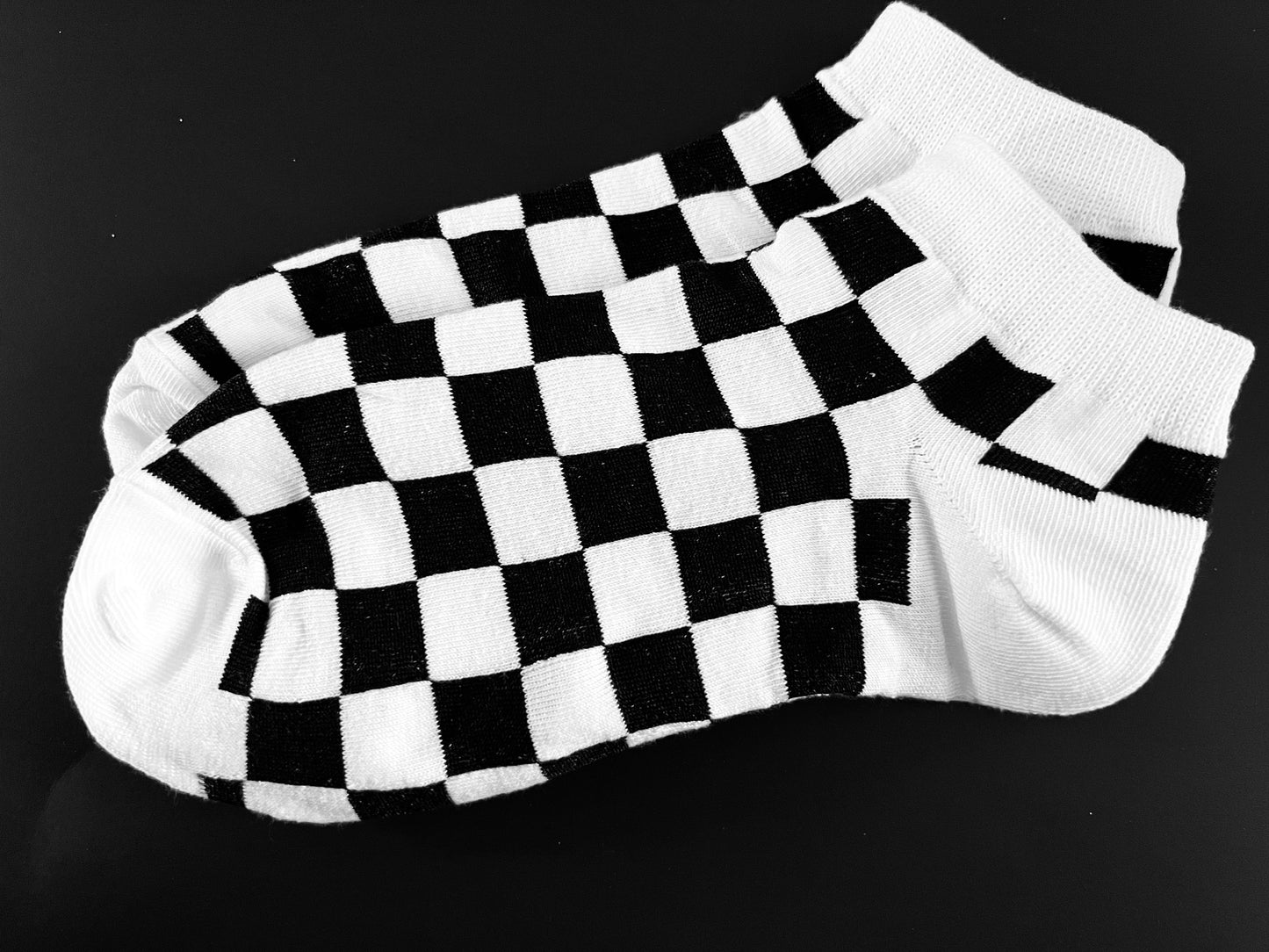 Checkered ankle socks