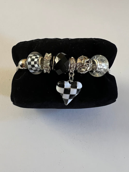 Checkered Flag Charm Bracelet
