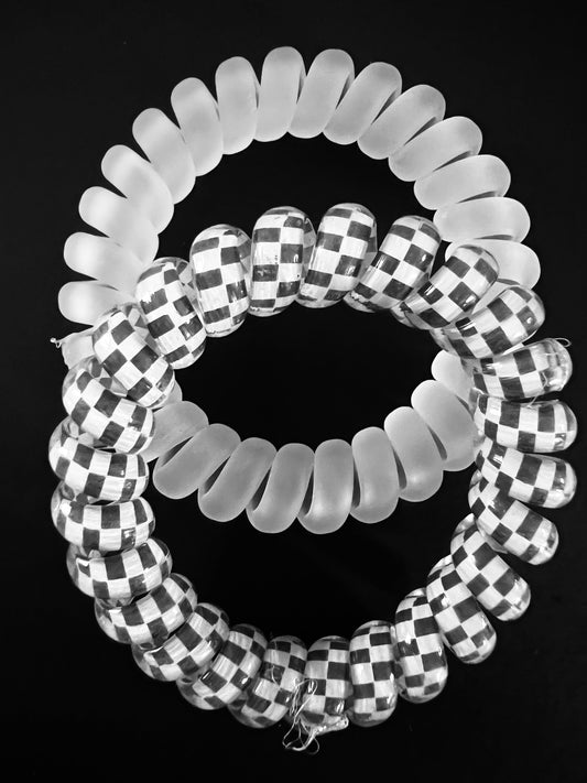 Checkered Hair Coil Duo