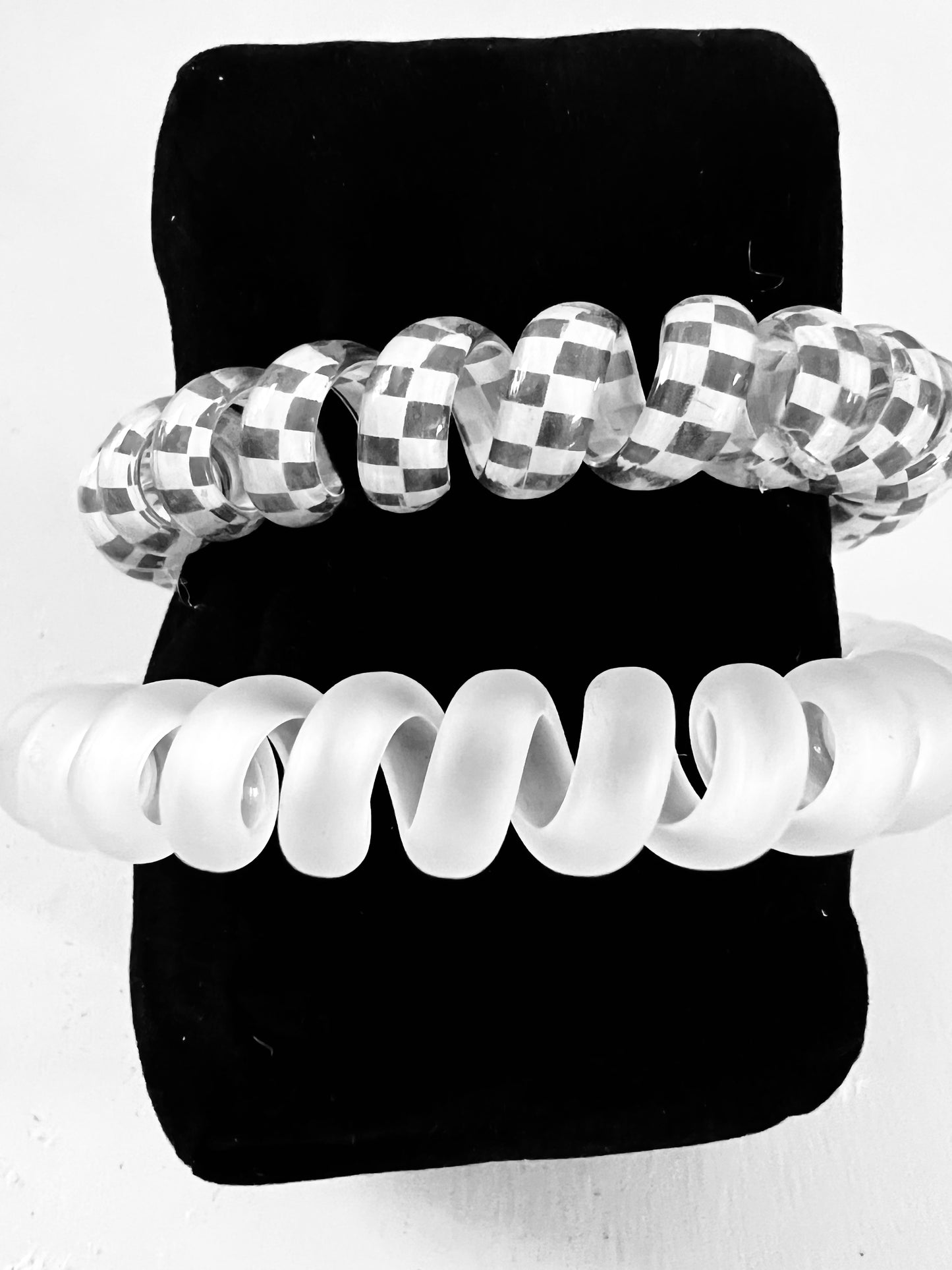 Checkered Hair Coil Duo