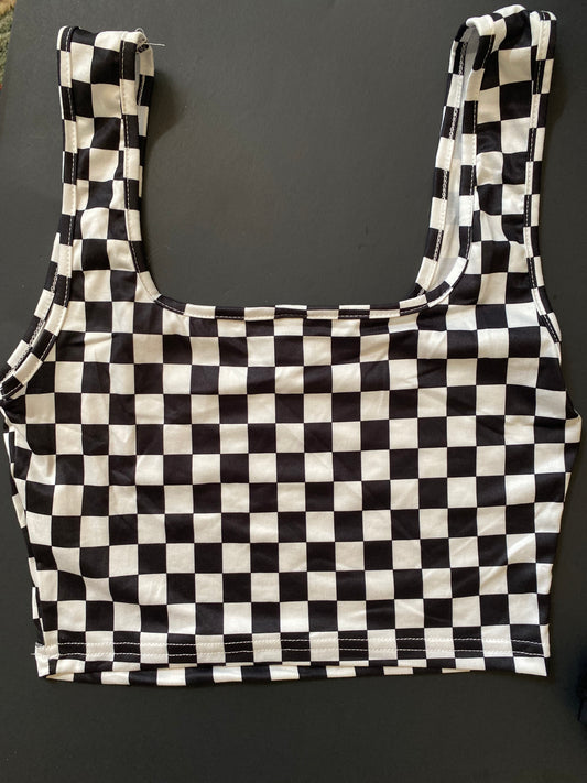 Checkered Crop Tank