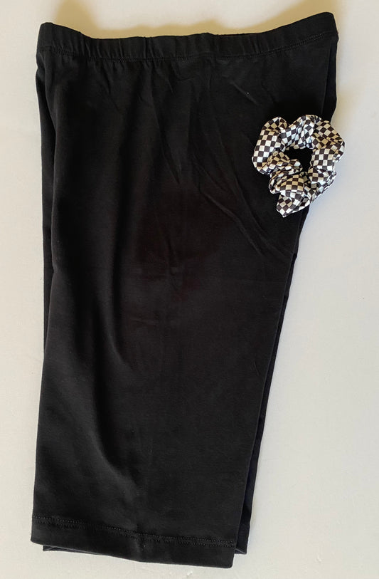 All black bike shorts