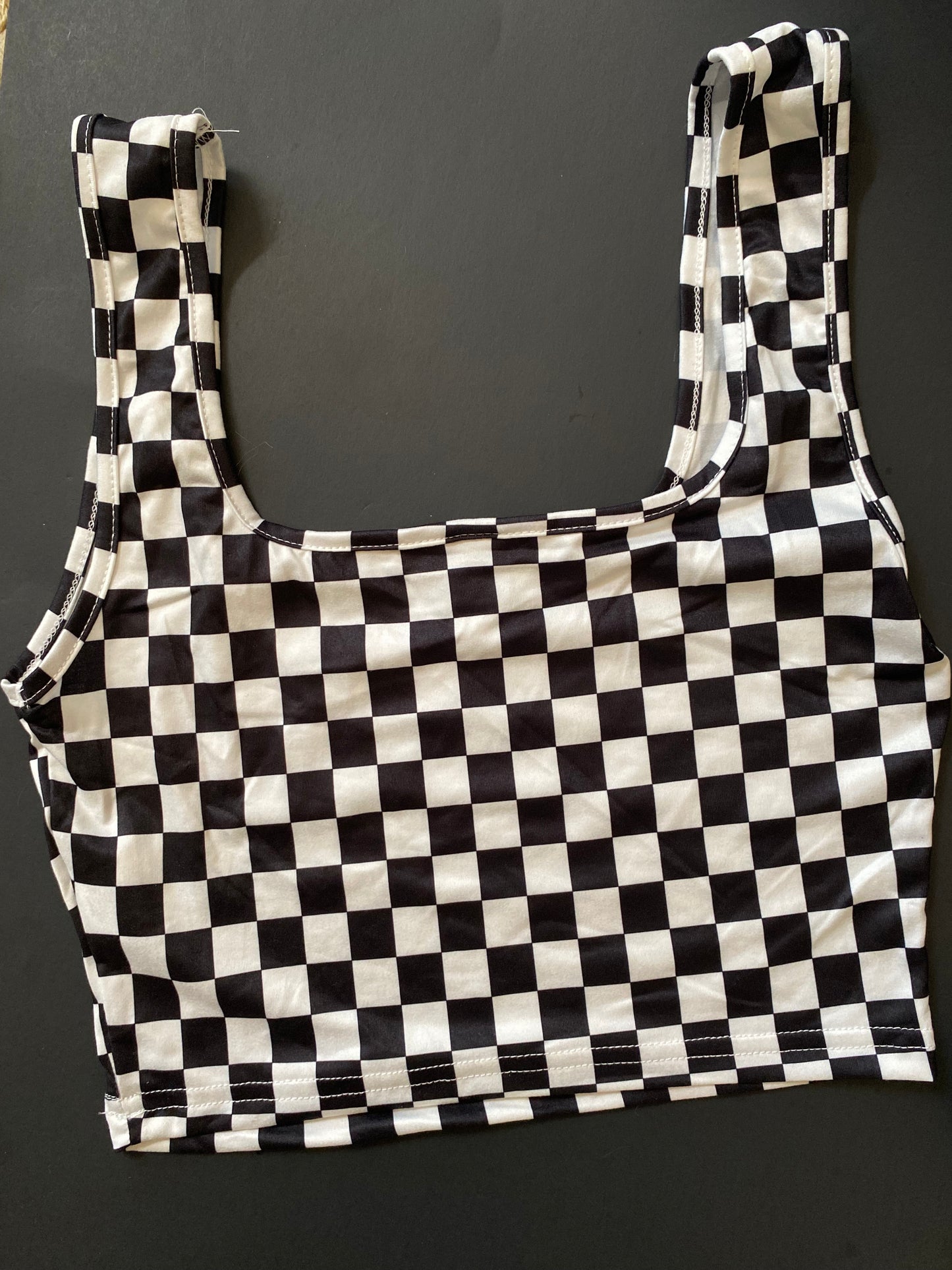 Checkered Crop Tank
