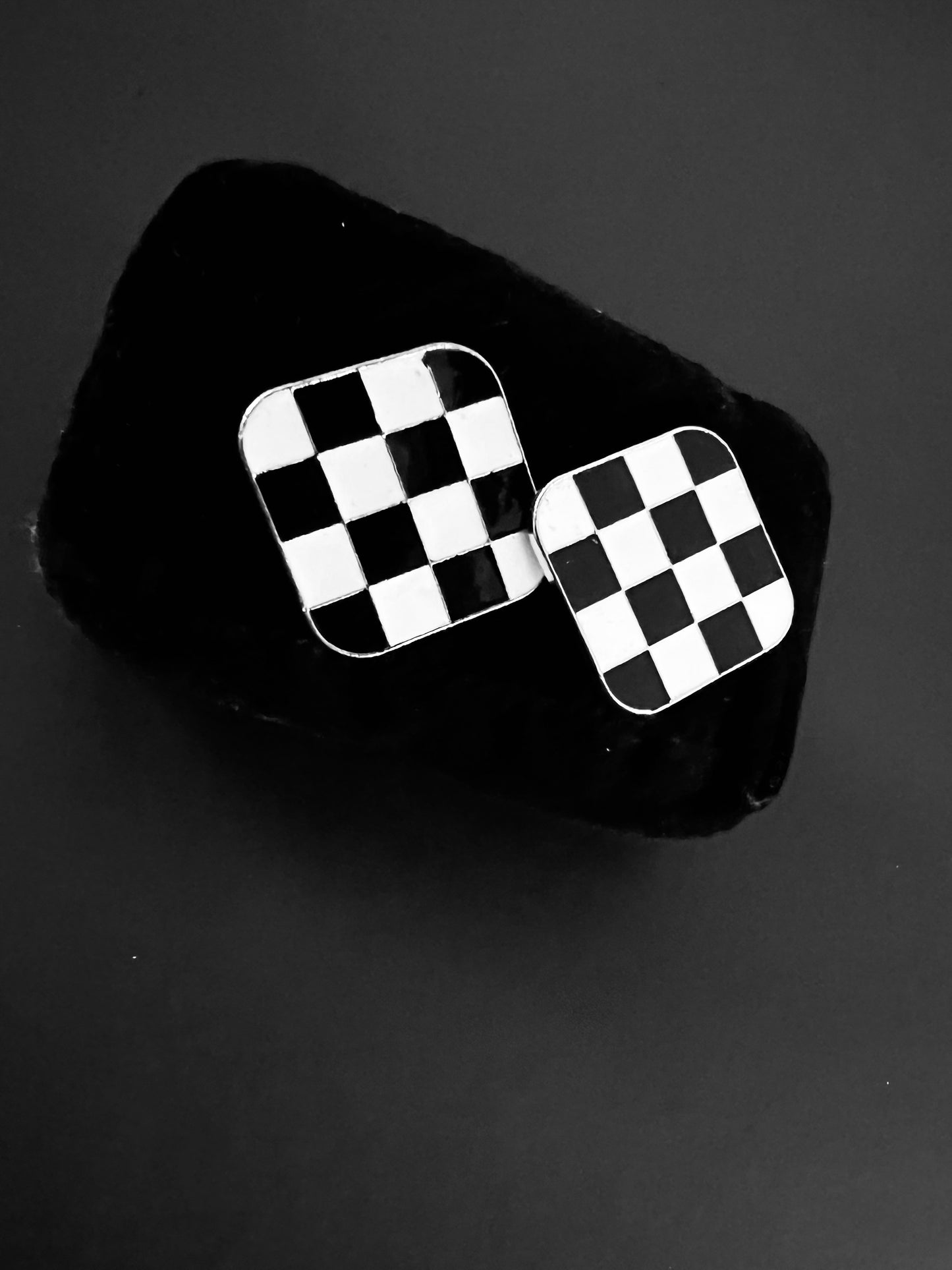 Square Checkered Earrings