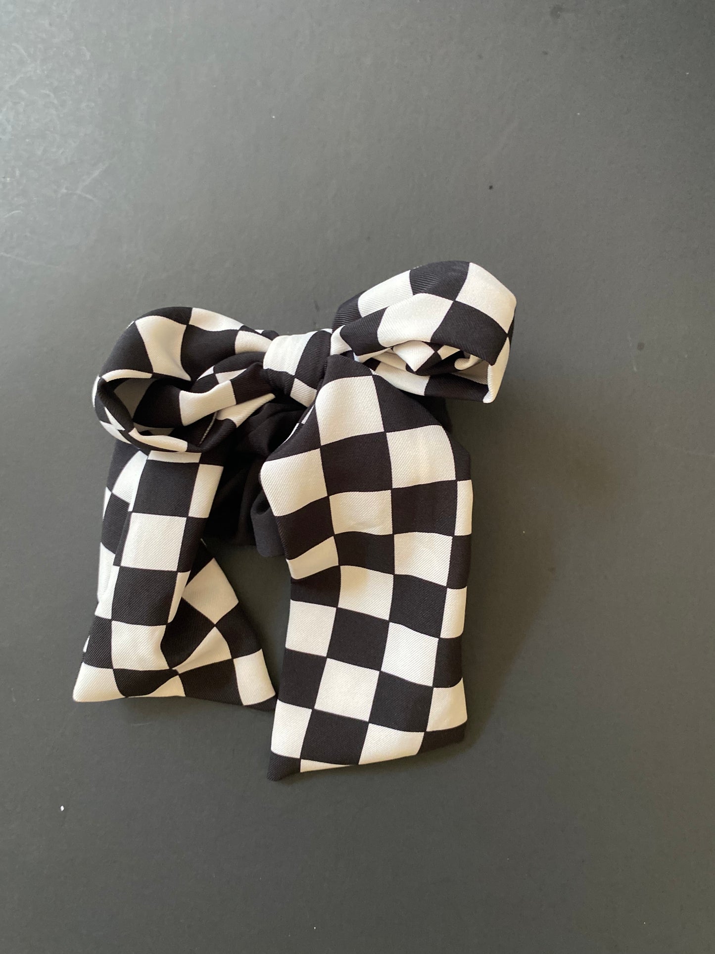 Scrunchie Checkered Bow