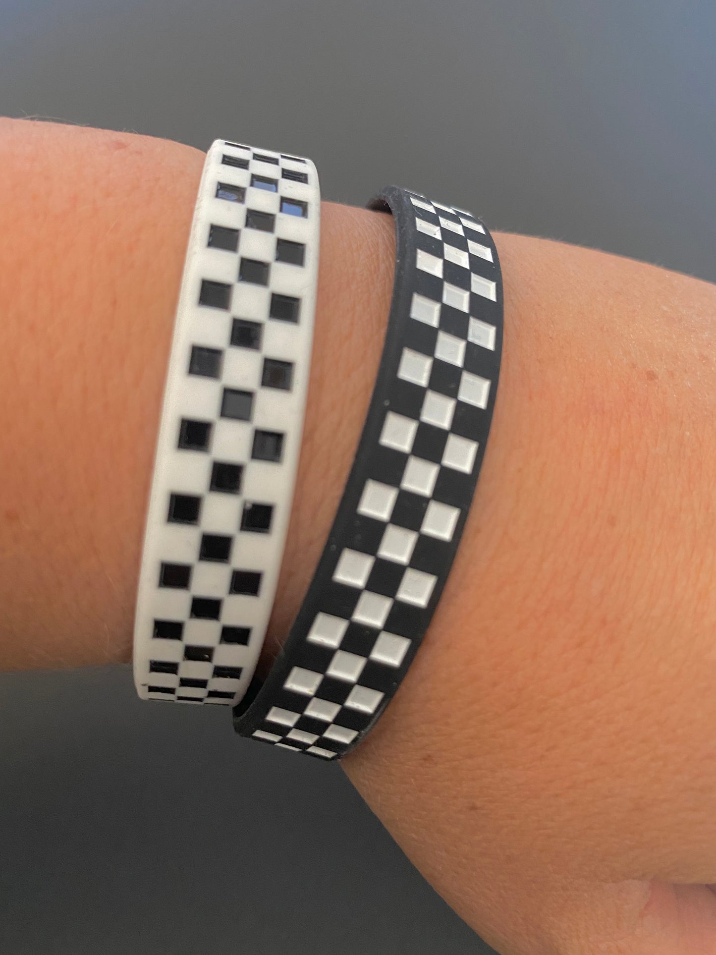 Checkered Rubber Bracelet