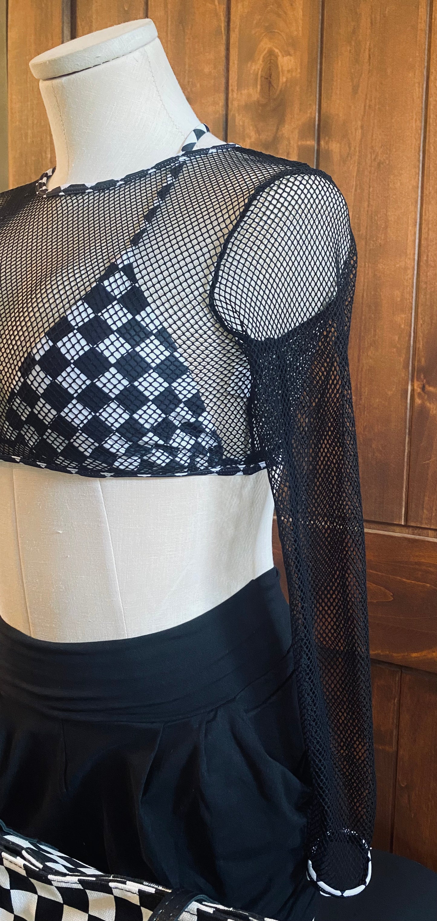 Mesh Crop cover up