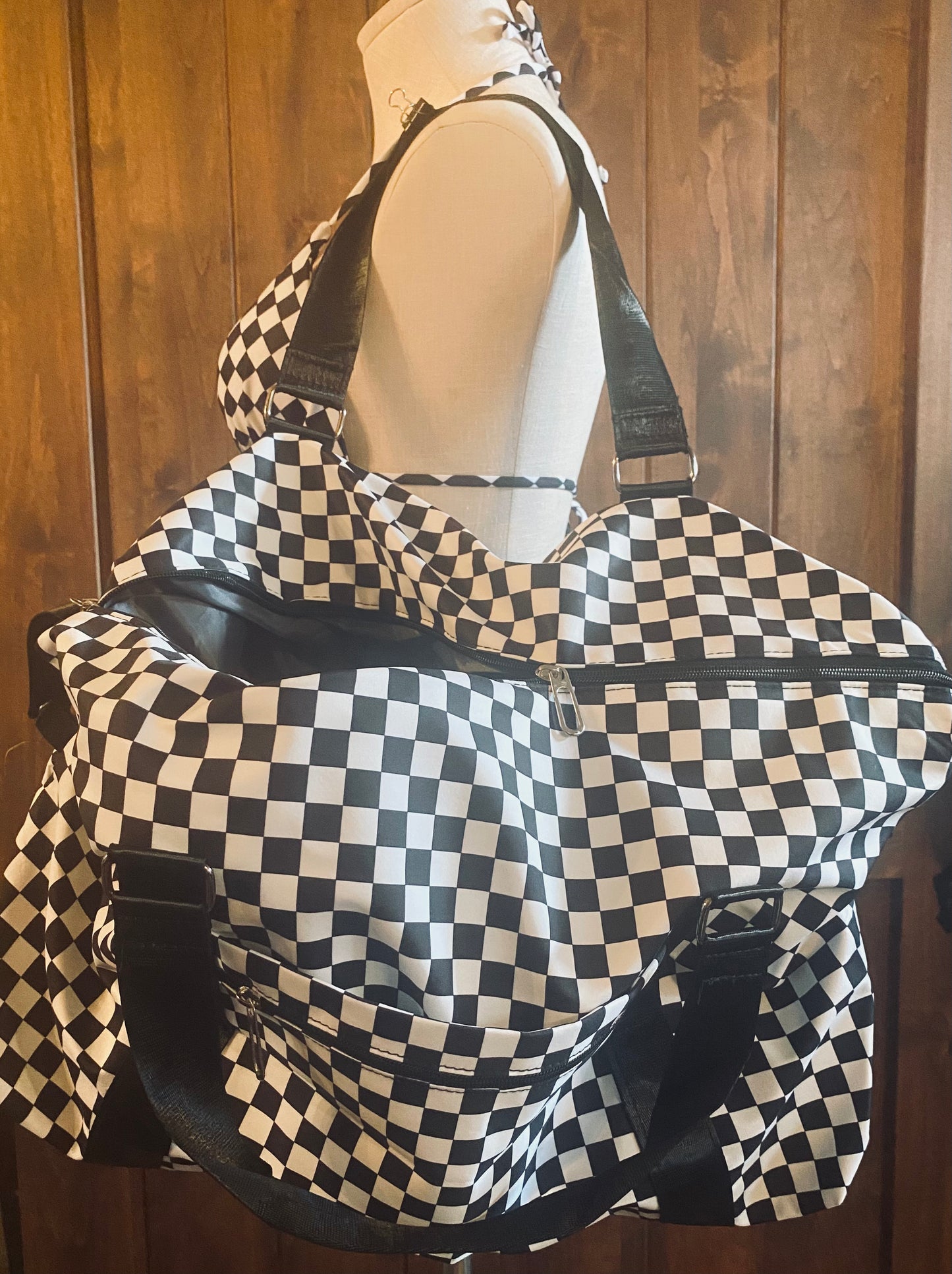 Checkered Duffle